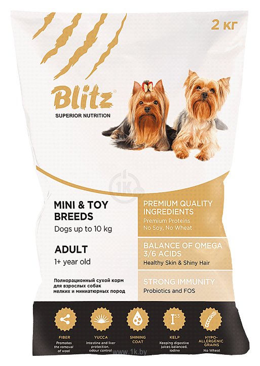 Фотографии Blitz Adult Dog Mini & Toy Breeds dry (2 кг)