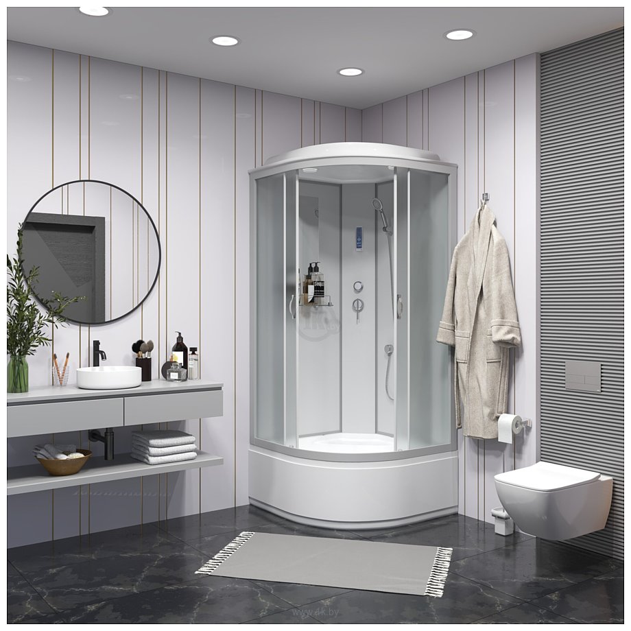 Фотографии Niagara NG-2307-14P 80x80x215 (матовое стекло)