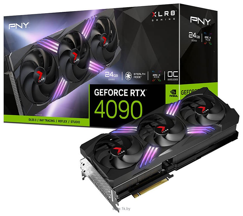 Фотографии PNY GeForce RTX 4090 24GB XLR8 Gaming Verto EPIC-X RGB Triple Fan (VCG409024TFXXPB1)