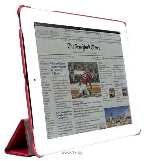Фотографии Jison iPad 2/3/4 Smart Leather Cover Rose Red (JS-ID2-007)