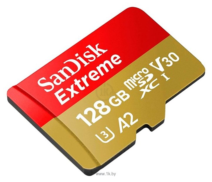 Фотографии SanDisk Extreme microSDXC Class 10 UHS Class 3 V30 A2 160MB/s 128GB + SD adapter