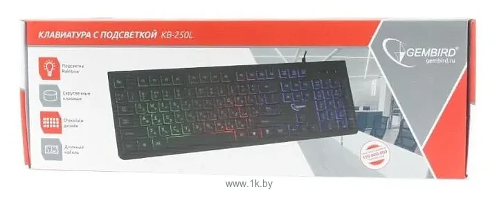 Фотографии Gembird KB-250L black Фотографии Gembird KB-250L black