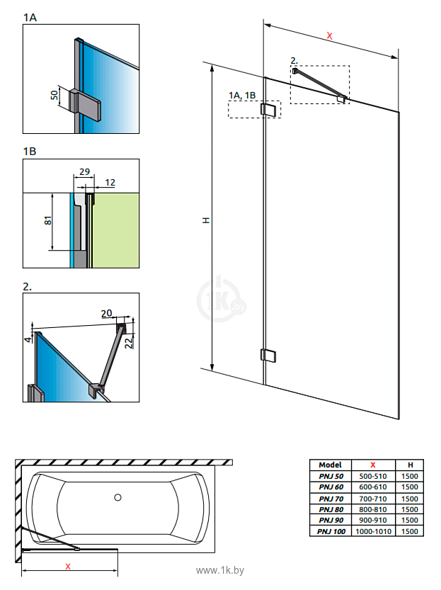 Фотографии Radaway Euphoria PNJ 70