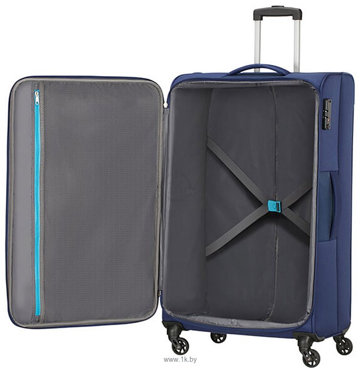 Фотографии American Tourister Heat Wave Combat Navy 80 см