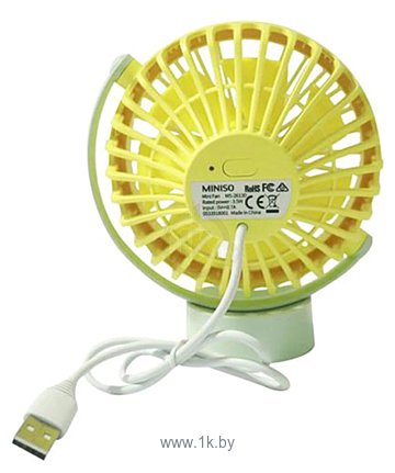 Фотографии Miniso Mini Fan MS-2613D (мятный/желтый)