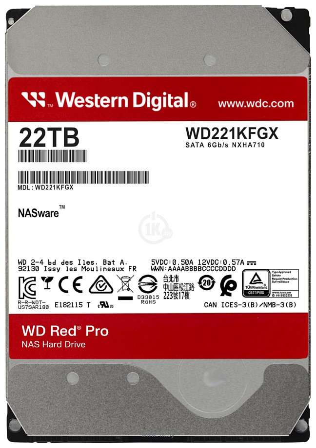 Фотографии Western Digital Red Pro 22TB WD221KFGX