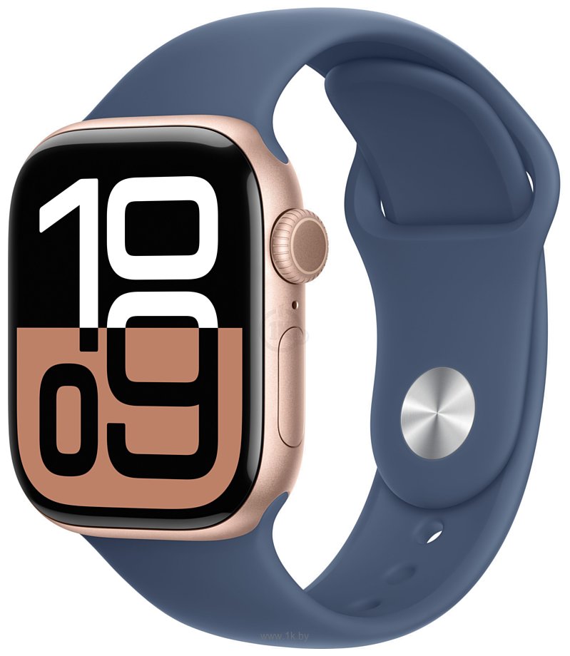Фотографии Apple Watch Series 10 42 мм (алюминиевый корпус, спортивный силиконовый ремешок S/M)