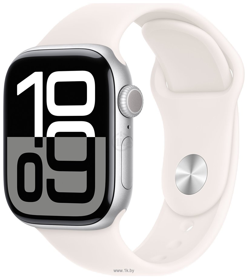Фотографии Apple Watch Series 10 42 мм (алюминиевый корпус, спортивный силиконовый ремешок S/M)