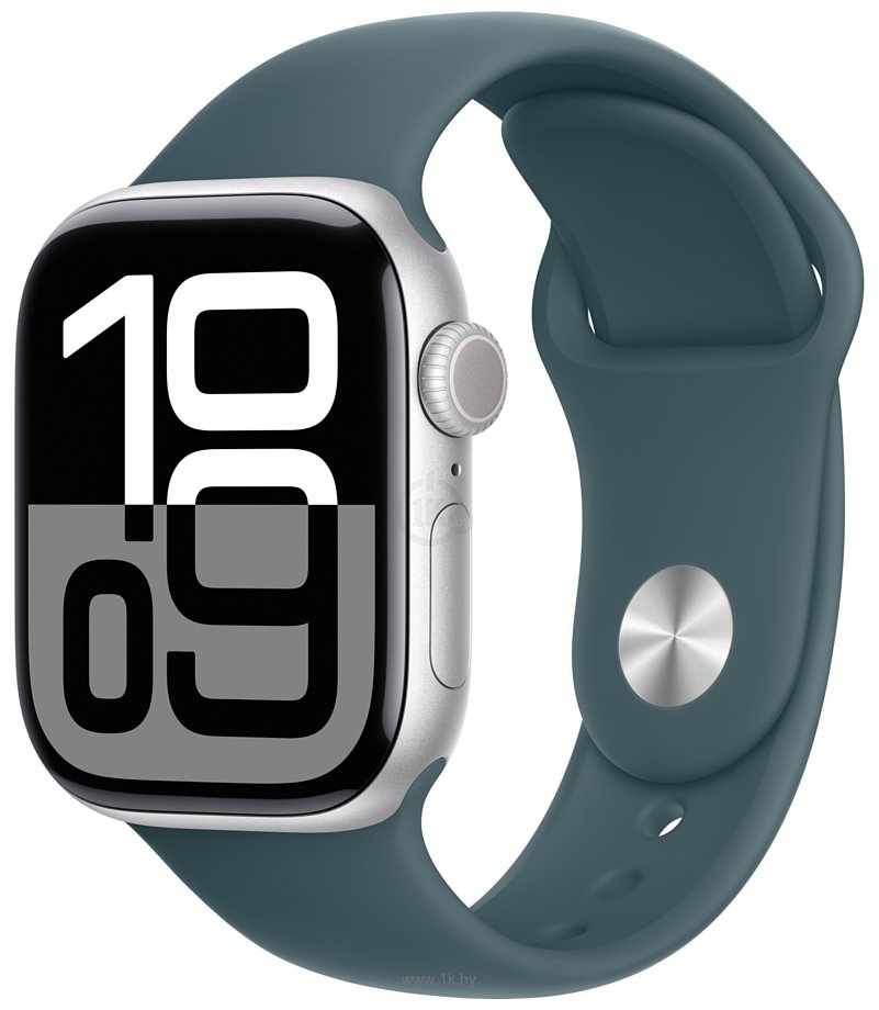 Фотографии Apple Watch Series 10 42 мм (алюминиевый корпус, спортивный силиконовый ремешок S/M)