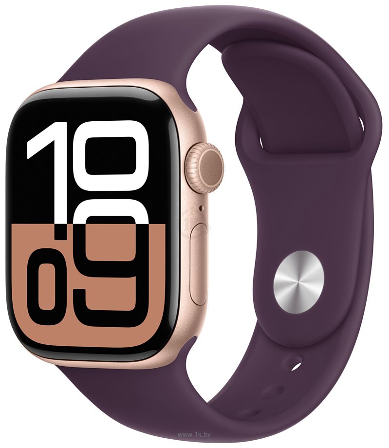 Фотографии Apple Watch Series 10 42 мм (алюминиевый корпус, спортивный силиконовый ремешок S/M)