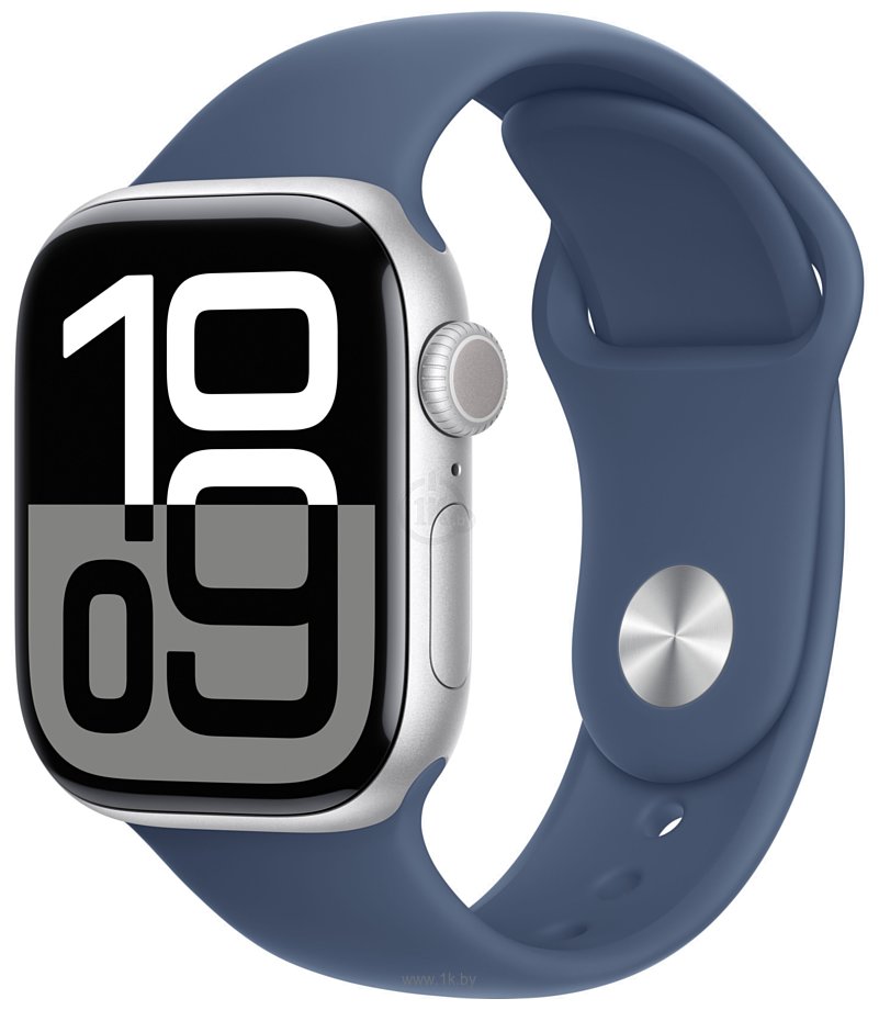 Фотографии Apple Watch Series 10 42 мм (алюминиевый корпус, спортивный силиконовый ремешок S/M)