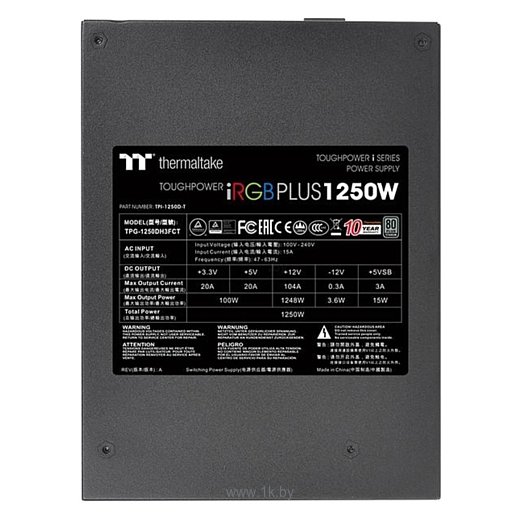Фотографии Thermaltake Toughpower iRGB PLUS 1250W Titanium