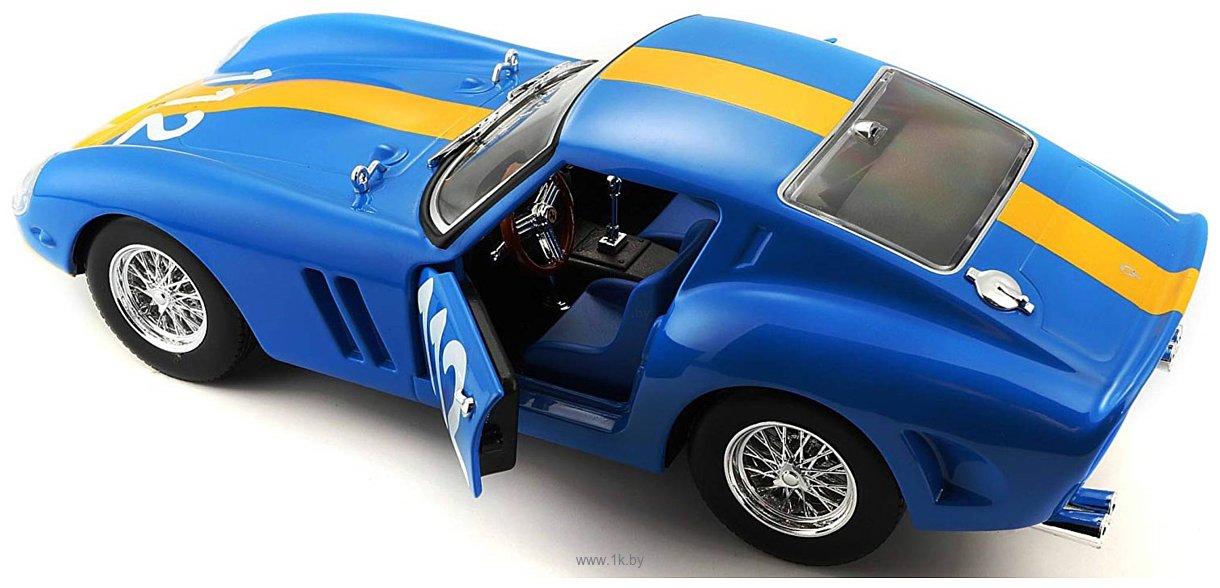 Фотографии Bburago Ferrari 250 GTO 18-26305 (желтый/синий)