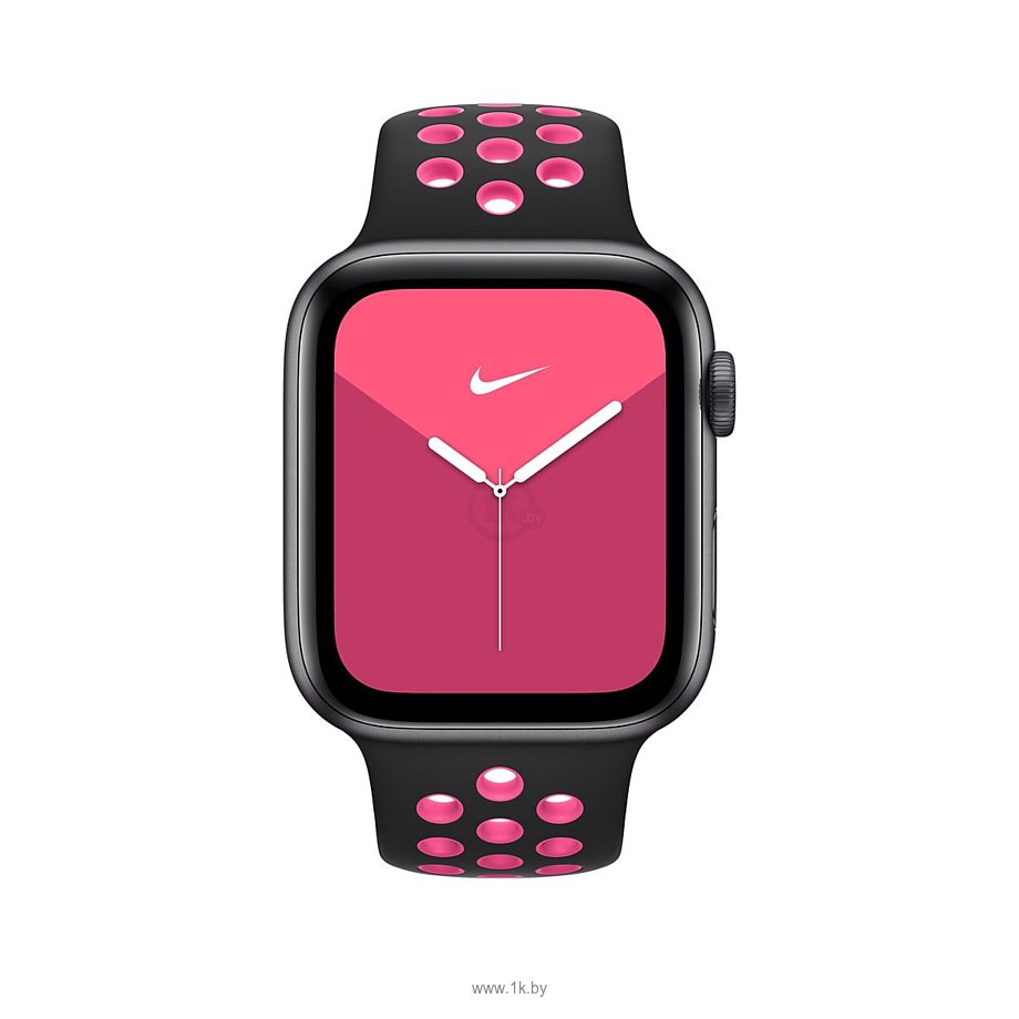 Фотографии Apple Nike 44 мм (черный/розовый всплеск, S/M и M/L) MWUC2