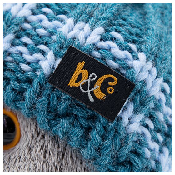 Фотографии Basik & Co Басик в голубой вязаной шапке и шарфе 25 см Ks25-105