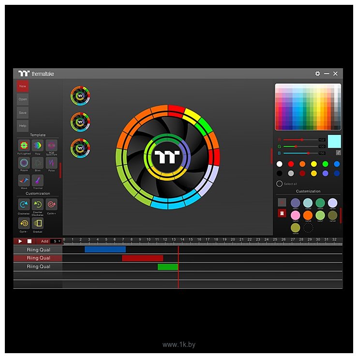 Фотографии Thermaltake Riing Quad 12 RGB TT Premium CL-F100-PL12SW-C