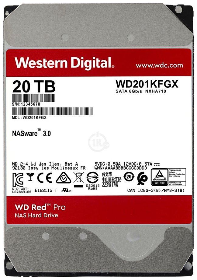 Фотографии Western DigitalRed Pro 20TB WD201KFGX