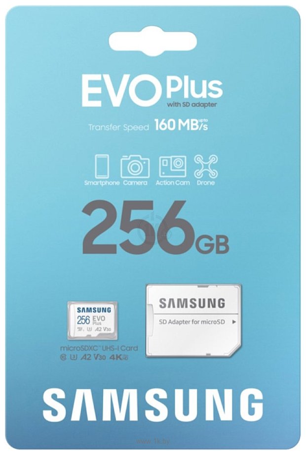 Фотографии Samsung EVO Plus 2024 microSDXC 256GB (с адаптером)