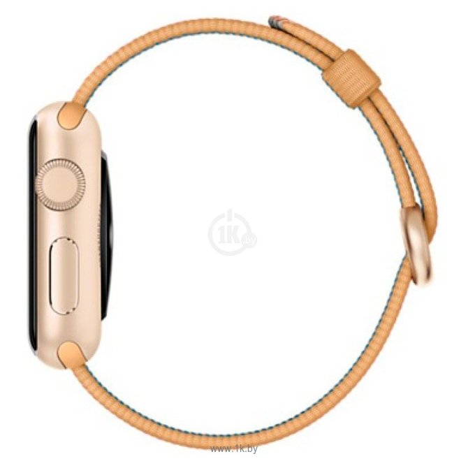Фотографии Apple Watch Gold 38mm Gold with Gold/Red Woven Nylon (MMF52)