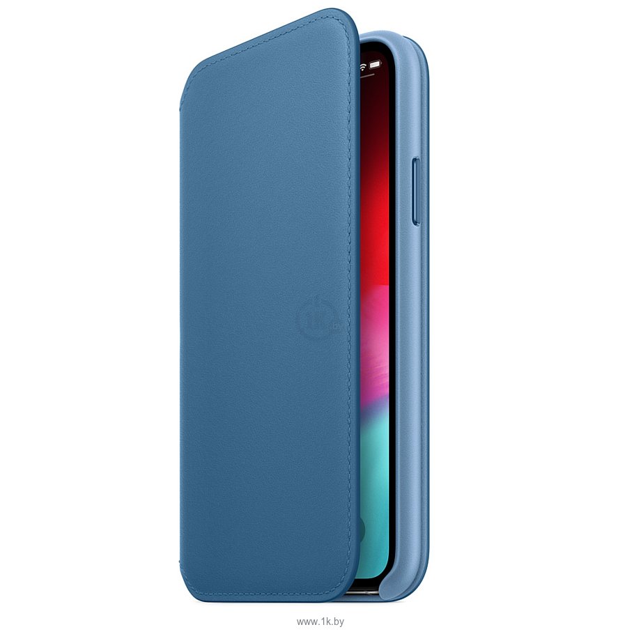 Фотографии Apple Leather Folio для iPhone XS Cape Cod Blue