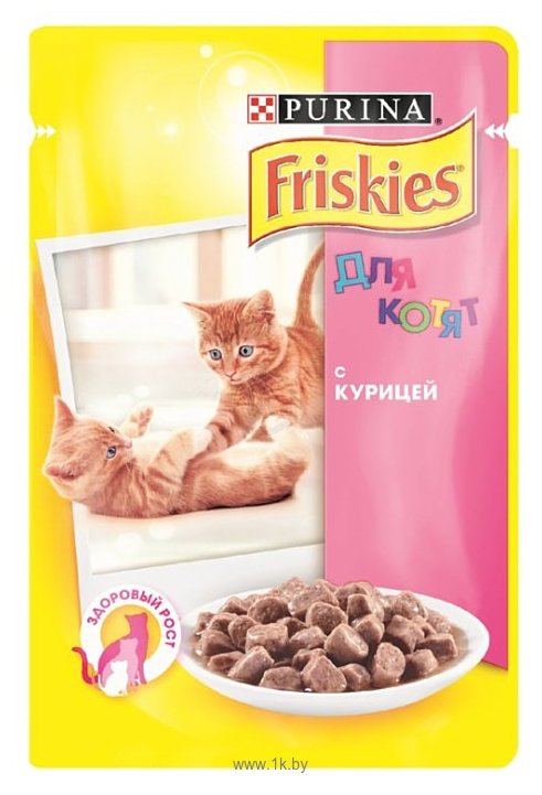 Фотографии Friskies (0.1 кг) 1 шт. Для котят с курицей в подливе