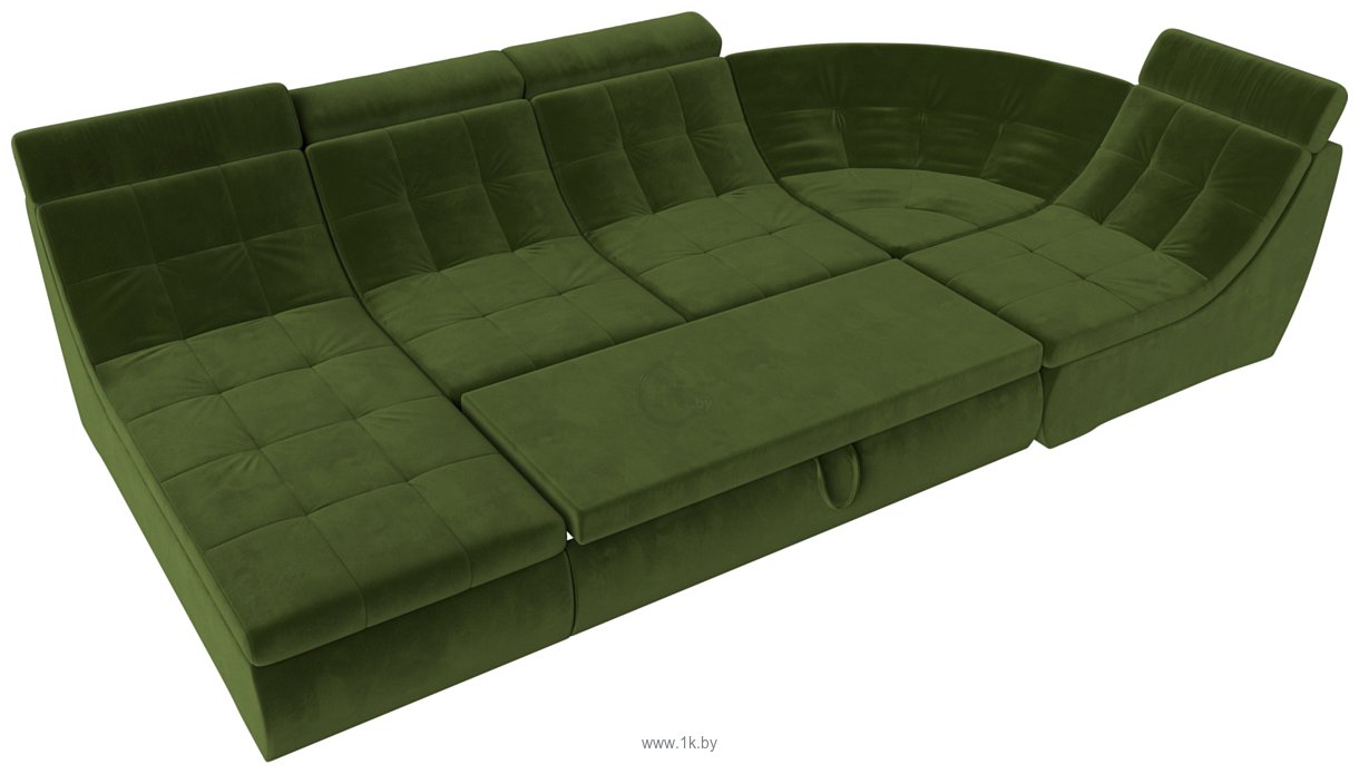 Фотографии Лига диванов Холидей люкс 105588 (микровельвет, зеленый)