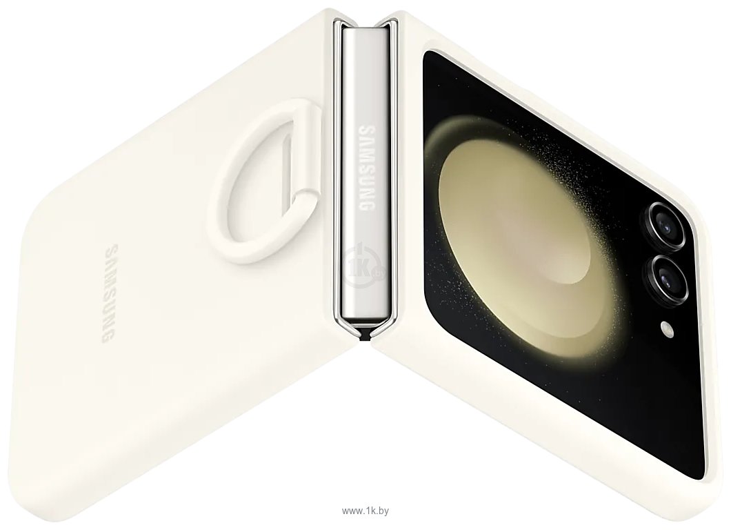 Фотографии Samsung Silicone Case with Ring Z Flip5 (кремовый)