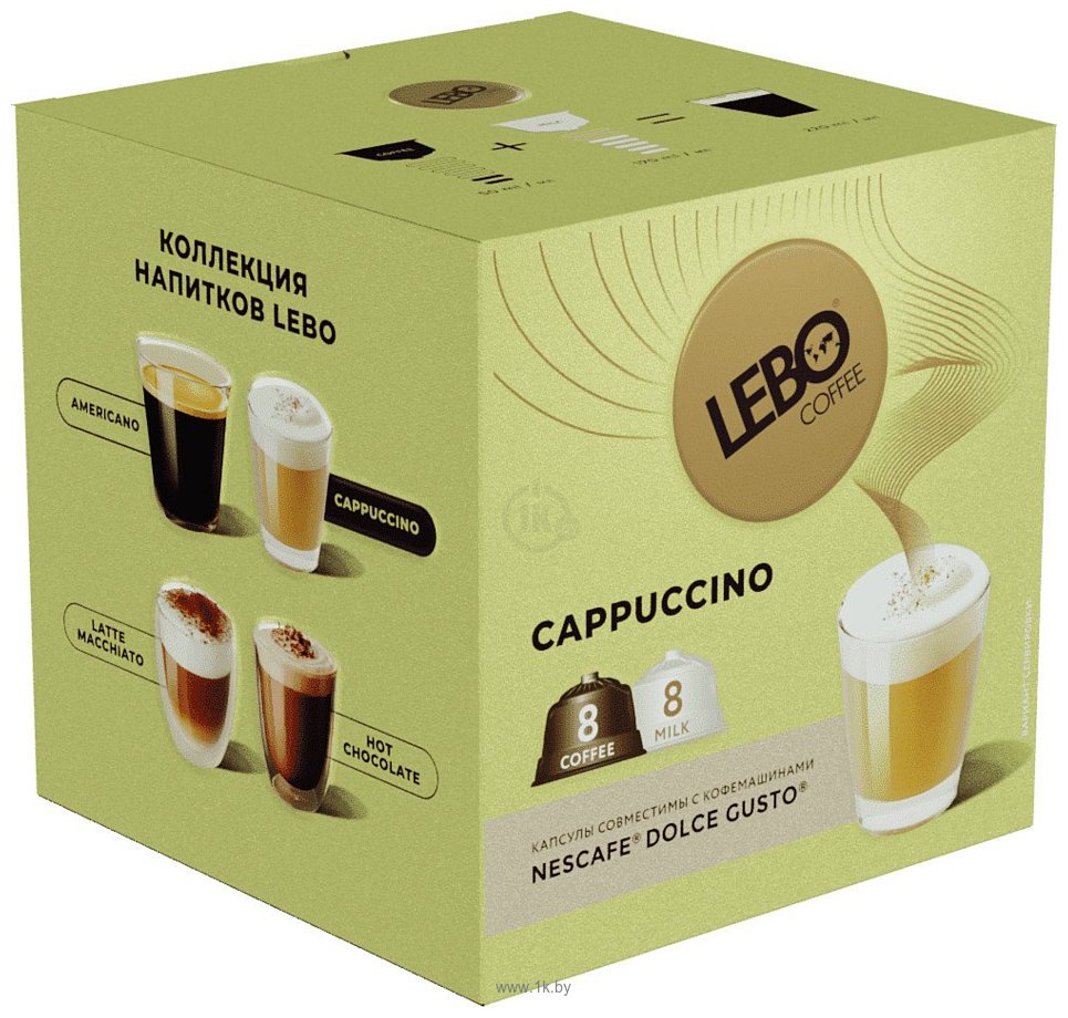 Фотографии LEBO Coffee Cappuccino 172 г