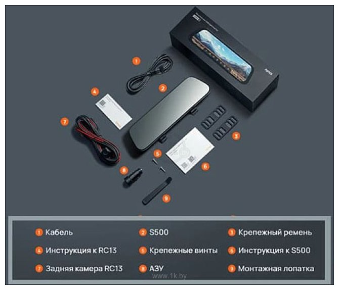 Фотографии 70mai Rearview S500 Dash Cam Set (международная версия)