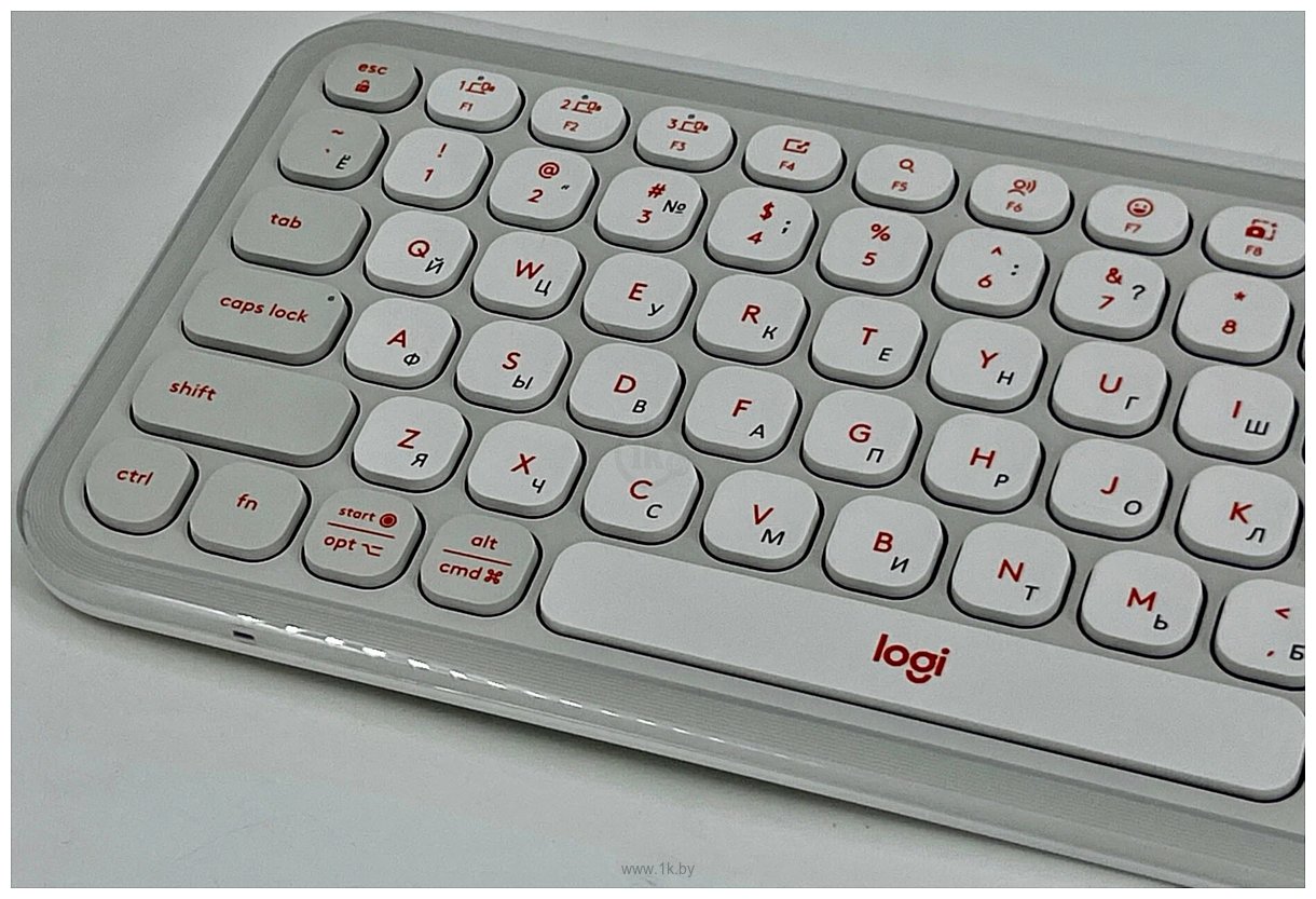 Фотографии Logitech Pop Icon Keys white/orange (без кириллицы)