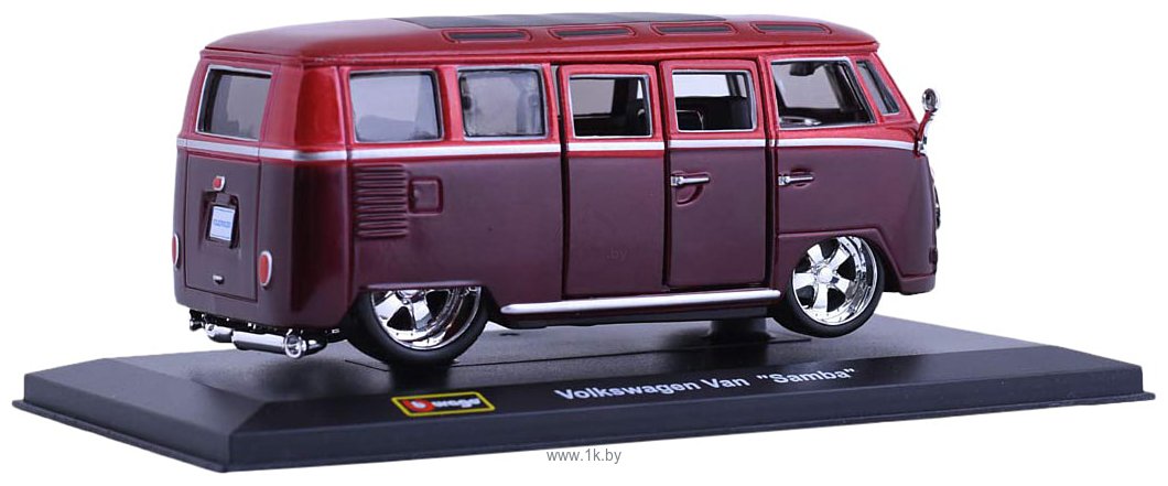 Фотографии Bburago Volkswagen Van Samba 18-42004 (красный)