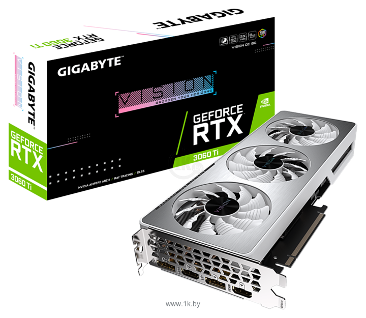 Фотографии Gigabyte GeForce RTX 3060 Ti Vision OC 8G GDDR6 (rev. 2.0)