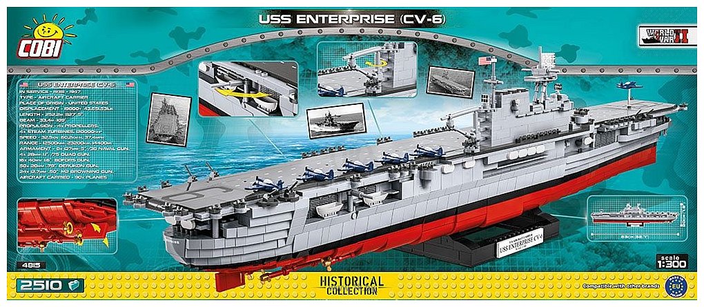Фотографии Cobi World War II 4815 USS Enterprise CV-6