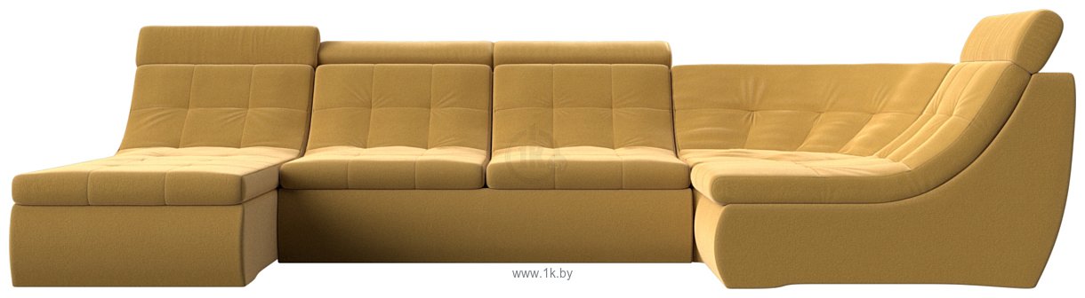 Фотографии Лига диванов Холидей люкс 105587 (микровельвет, желтый)