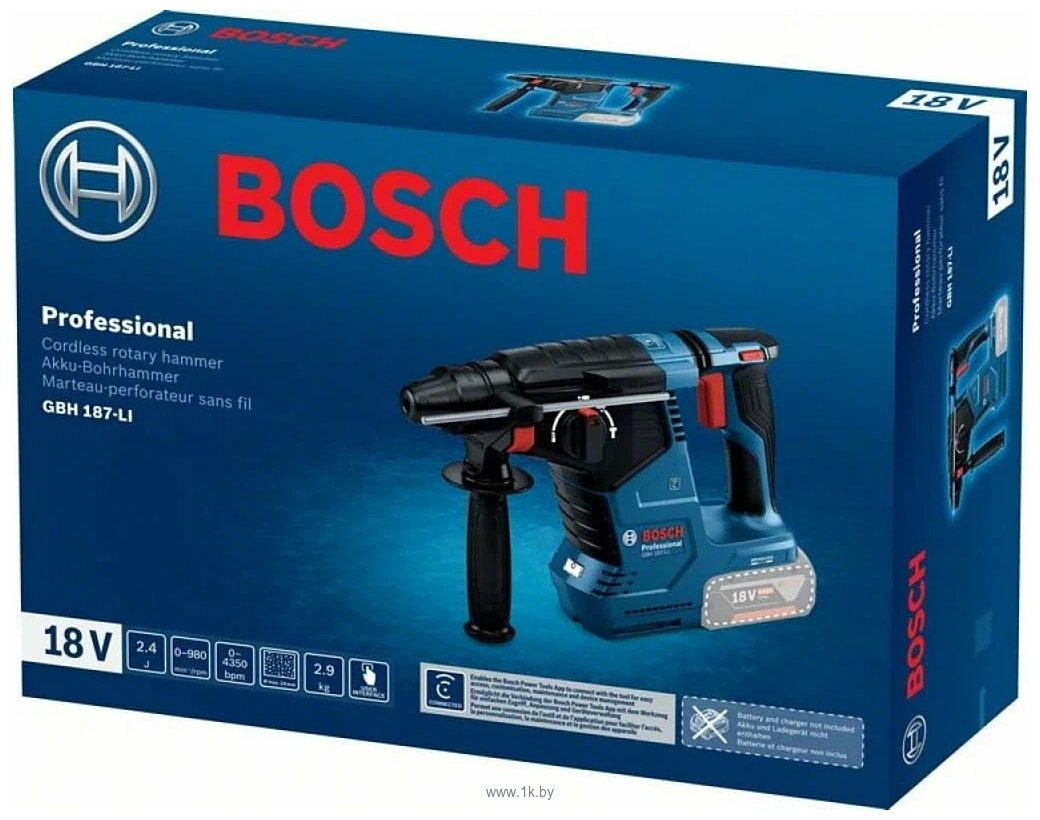 Фотографии Bosch GBH 187-LI Professional 0611923020 (без АКБ)