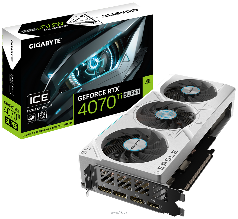 Фотографии Gigabyte GeForce RTX 4070 Ti Super Eagle OC Ice 16G (GV-N407TSEAGLEOC ICE-16GD)