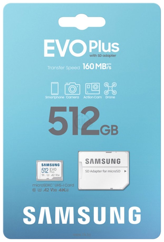 Фотографии Samsung EVO Plus 2024 microSDXC 512GB (с адаптером)