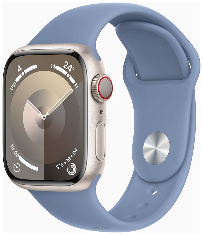 Фотографии Apple Watch Series 9 LTE 41 мм (алюминиевый корпус, спортивный силиконовый ремешок M/L)