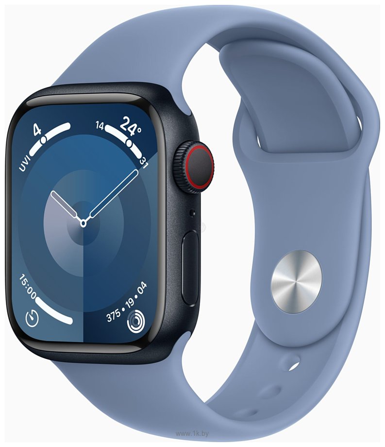 Фотографии Apple Watch Series 9 LTE 41 мм (алюминиевый корпус, спортивный силиконовый ремешок M/L)