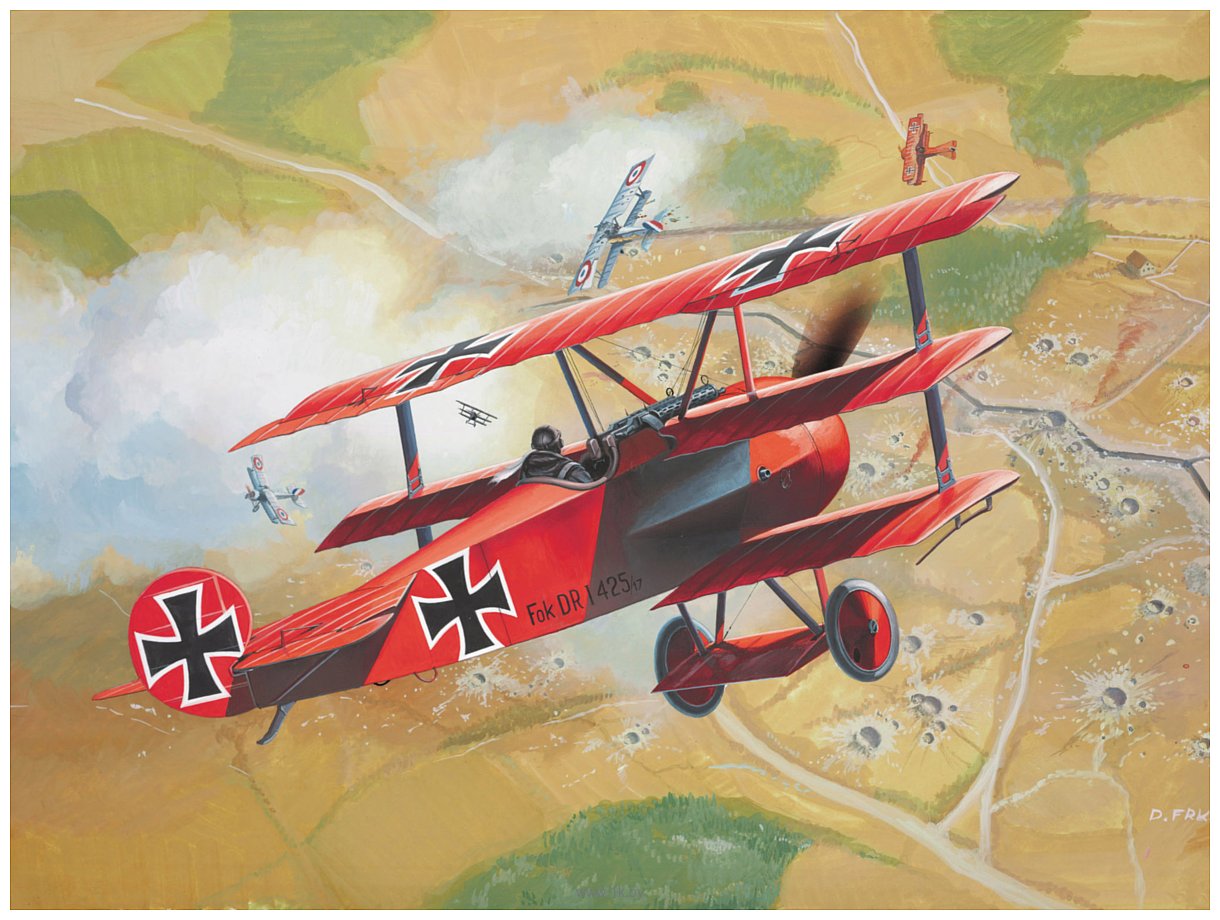 Фотографии Revell 04116 Немецкий самолет Fokker Dr.1 Triplane