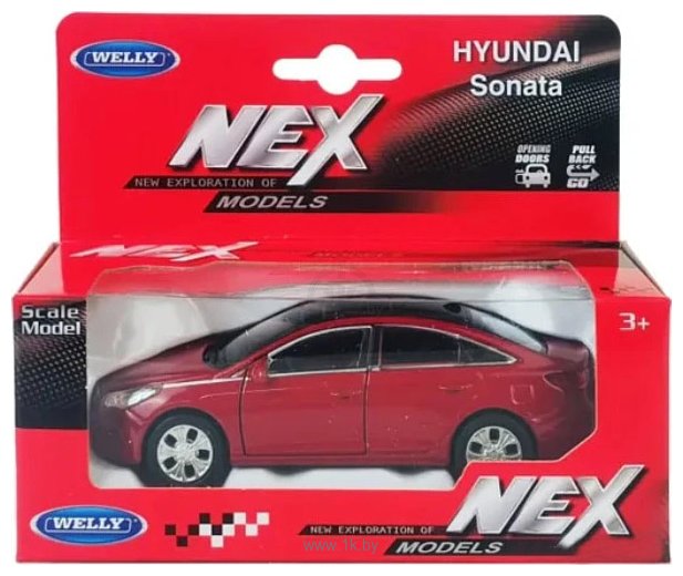 Фотографии Welly Hyundai Sonata 43717W (бордовый)