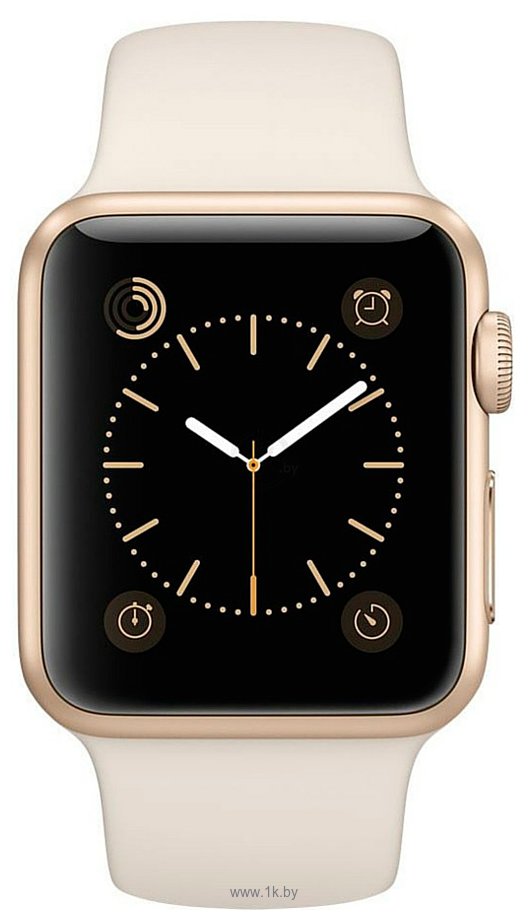 Фотографии Apple Watch Sport 38mm Gold with White Sport Band (MLCJ2)