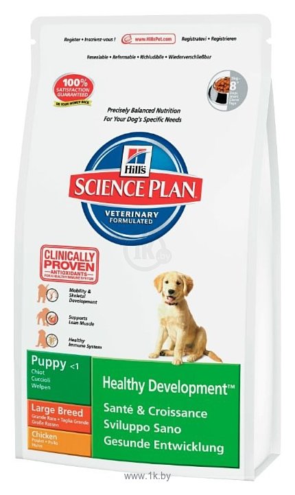Фотографии Hill's (2.5 кг) Science Plan Puppy Healthy Development Large Breed Chicken