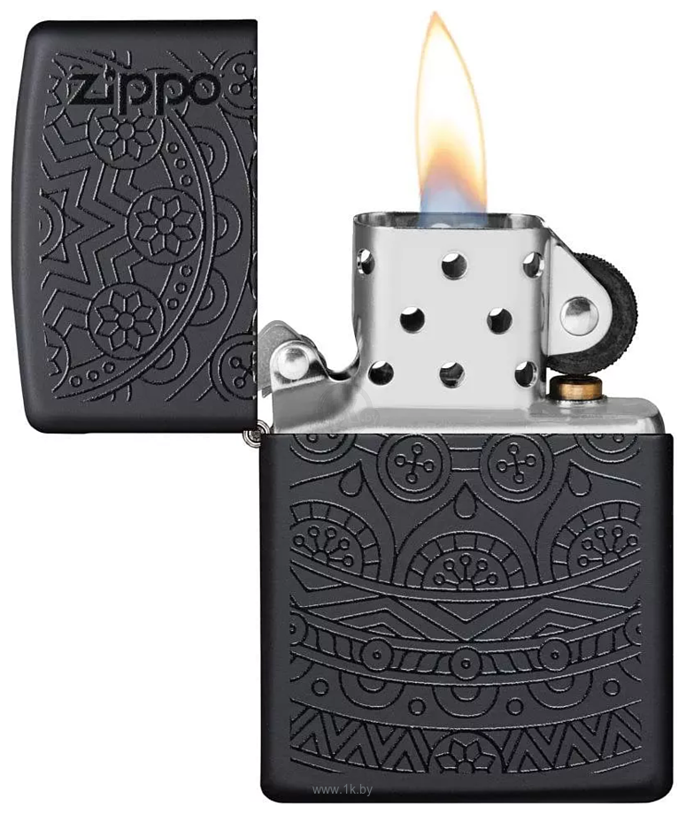 Фотографии Zippo 29989 Black Matte Tone on Tone Design