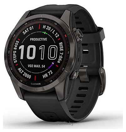 Фотографии Garmin Fenix 7S Sapphire Solar (силиконовый ремешок)