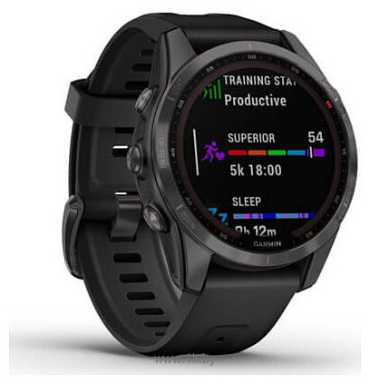 Фотографии Garmin Fenix 7S Sapphire Solar (силиконовый ремешок)