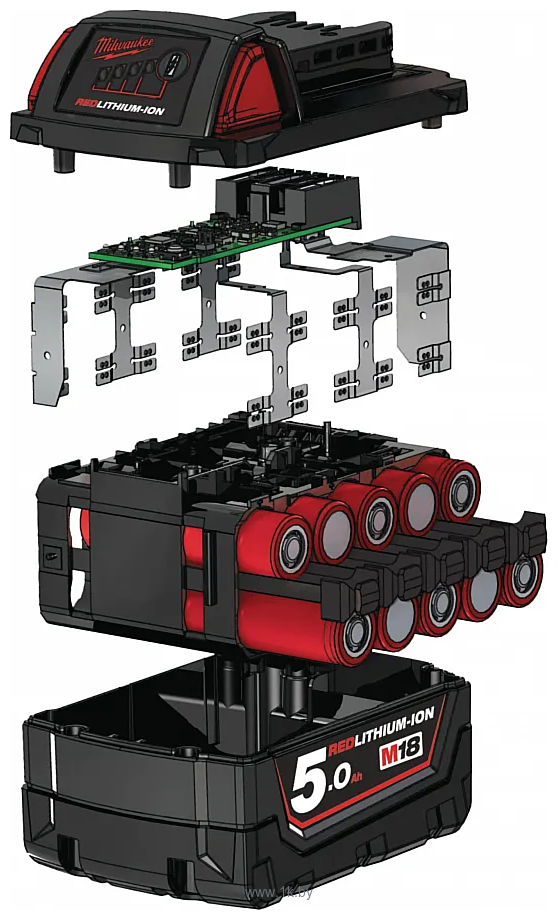 Фотографии Milwaukee M18 M18B5-CR 4932479265 (18В/5 Ач)