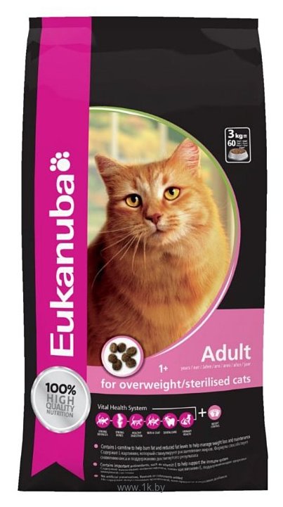 Фотографии Eukanuba (3 кг) Adult Dry Cat Food For Sterilised Cats Weight Control Chicken