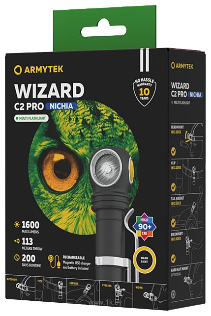 Фотографии Armytek Wizard C2 Pro Nichia Magnet USB (теплый)