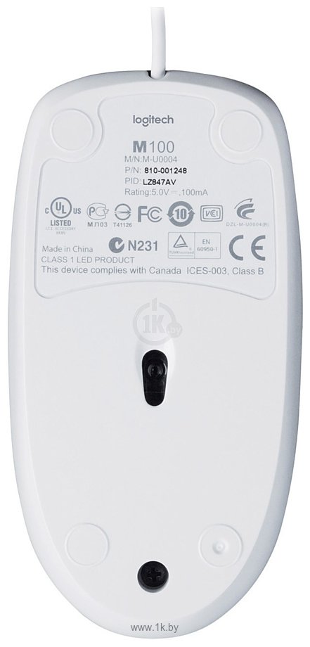 Фотографии Logitech Mouse M100 910-005004 White USB